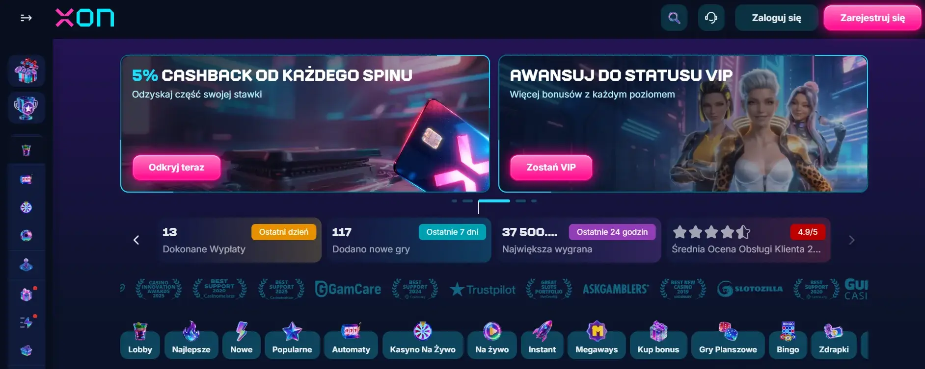 Xon.Bet Casino strona